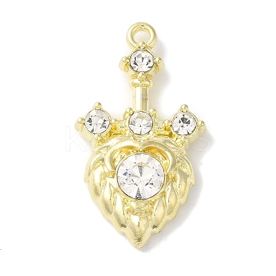 Rack Plating Alloy Pendants FIND-I039-011G-1