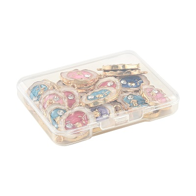 24Pcs Alloy Enamel Pendants ENAM-FS0004-50-1