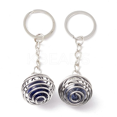 Natural & Synthetic Gemstone Keychain KEYC-E035-01P-1