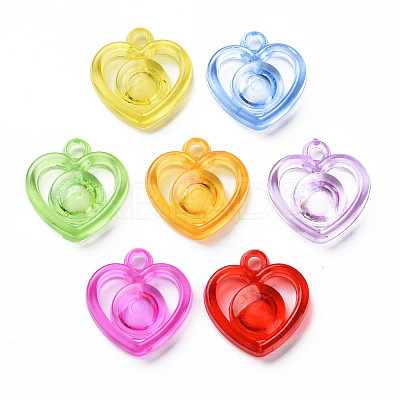 Transparent Acrylic Pendants X-MACR-N013-024-1
