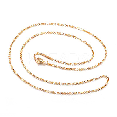 304 Stainless Steel Rolo Chains Necklaces NJEW-G278-02G-A-1