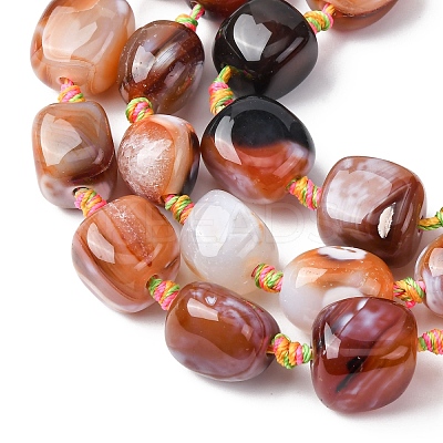 Natural Fire Crackle Agate Beads Strands G-P605-C01-01-1