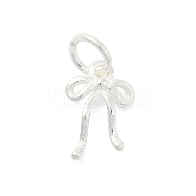 925 Sterling Silver Bowknot Charms with Jump Rings STER-M021-01S-02-1