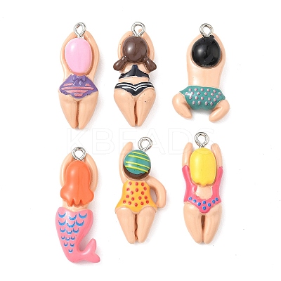 Opaque Resin Pendants RESI-G114-01-1