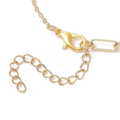 Alloy Enamel Flower Link Ring Bracelets BJEW-JB13261-1