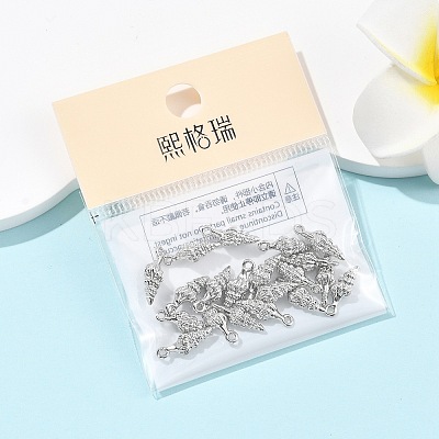 SHEGRACE Brass Shell Shape Charms XGR0170P-107P-1