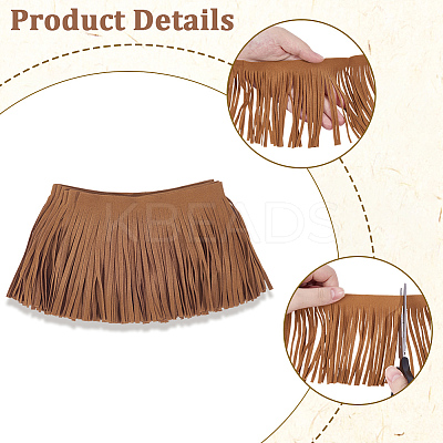 1Pc Suede Fabric Tassels Ribbon OCOR-GF0005-60A-03-1