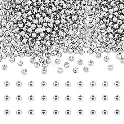 304 Stainless Steel Round Spacer Beads STAS-UN0058-86B-P-1