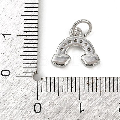Brass Micro Pave Cubic Zirconia Pendants KK-L231-01P-02-1