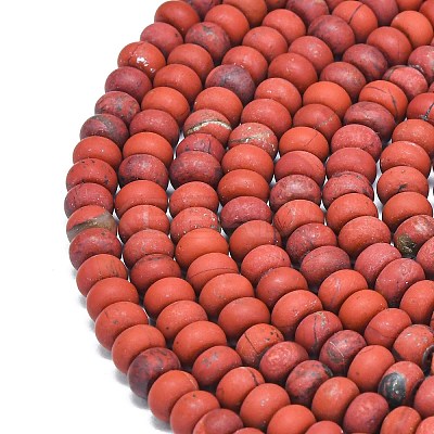Natural Red Jasper Beads Strands G-P575-A17-6x4mm-1