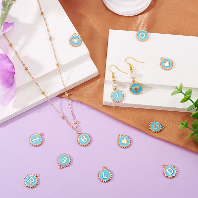 26Pcs Alloy Enamel Pendants ENAM-TA0002-86B-1