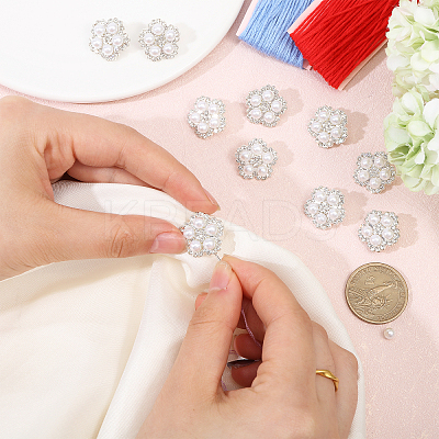50Pcs Alloy & Resin & Rhinestone Shank Buttons DIY-CA0006-95-1