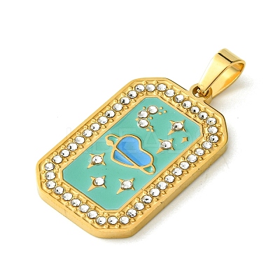 Ion Plating(IP) 304 Stainless Steel Pendants STAS-C101-08G-12-1