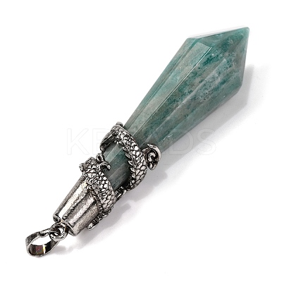 Natural Amazonite Pointed Big Pendants G-Q184-02J-AS-1