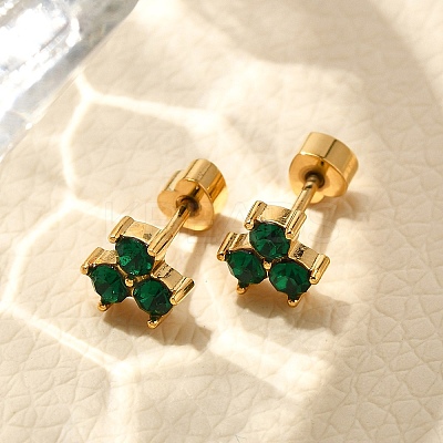 Ion Plating(IP) 304 Stainless Steel Stud Earrings EJEW-A118-12G-01-1