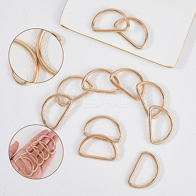 20Pcs Iron D Rings IFIN-SP0001-21B-LG-1
