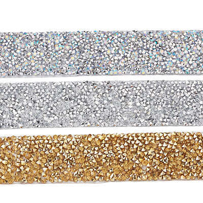 Glitter Resin Hotfix Rhinestone(Hot Melt Adhesive On The Back) OCOR-TA0001-14-1