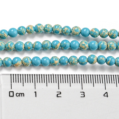 Synthetic Imperial Jasper Dyed Beads Strands G-D077-A01-02J-1