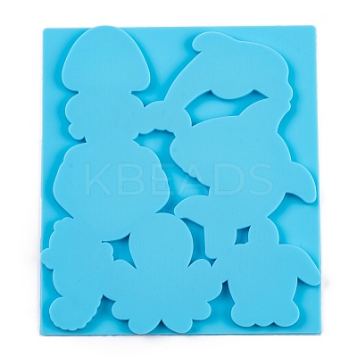 Ocean Theme Mixed Marine Organism DIY Pendant Silhouette Silicone Molds DIY-Q034-04-1