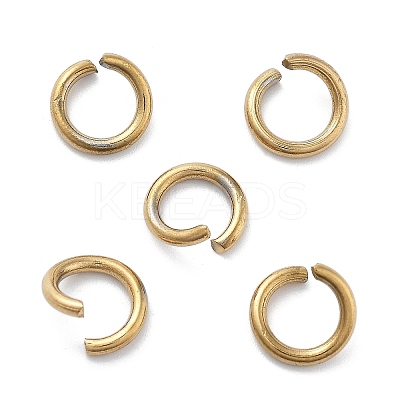 Ion Plating(IP) 304 Stainless Steel Open Jump Rings STAS-M081-01G-08-1