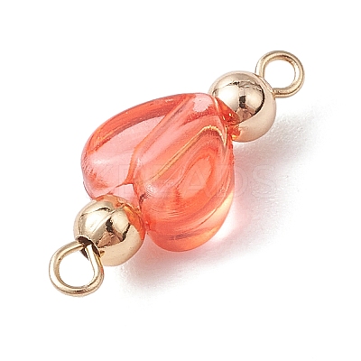 Transparent Acrylic Heart Connector Charms PALLOY-JF03345-1