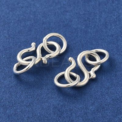 925 Sterling Silver S Shape Clasps STER-K177-05B-S-1