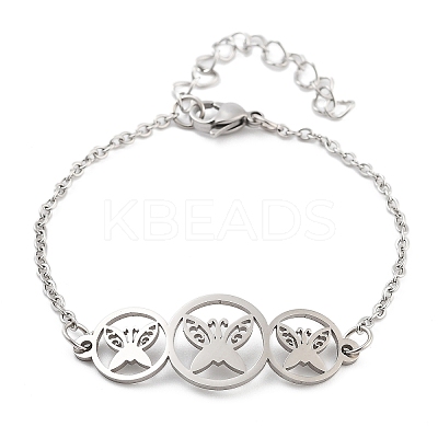 Non-Tarnish Stainless Steel Cable Chain Link Bracelets for Women Men LS-STAS-Z061-01P-12-1