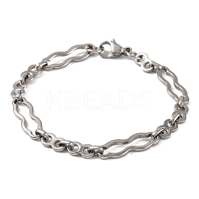 Tarnish Resistant 201 Stainless Steel Link Chain Bracelets BJEW-B078-95P-1