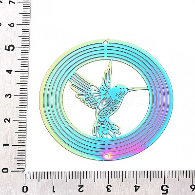 201 Stainless Steel 3D Rotating Hanging Wind Spinner STAS-T064-91-1