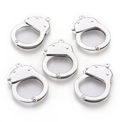 Tarnish Resistant 304 Stainless Steel Handcuffs Clasps STAS-F175-17P-1