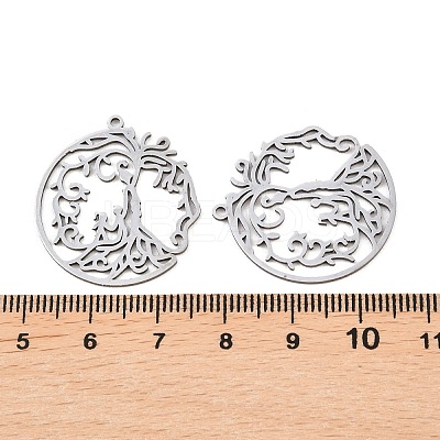 201 Stainless Steel Pendants STAS-I364-02P-1