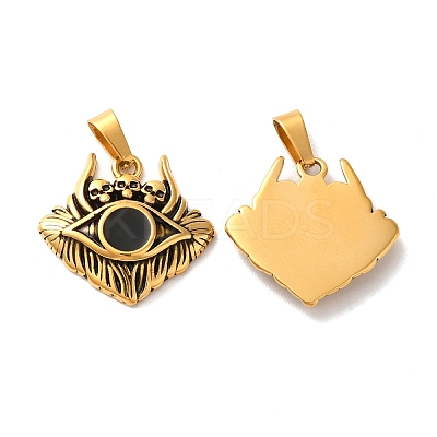 Ion Plating(IP) 304 Stainless Steel Enamel Pendants STAS-A080-27AG-1