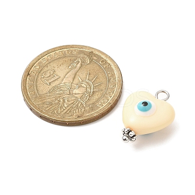 Evil Eye Resin Pendants PALLOY-JF02127-02-1