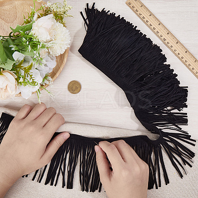 1Pc Suede Fabric Tassels Ribbon OCOR-GF0005-60A-01-1