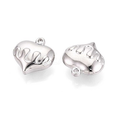 304 Stainless Steel Heart Pendants STAS-T067-43P-1