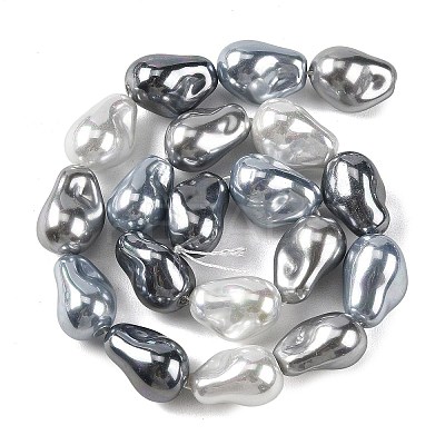 Electroplated Glass Beads Strands GL-CBA89C7-01D-1