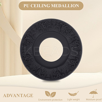 2Pcs Round Ring Imitation Leather Chandelier Base FIND-CN0002-09A-1