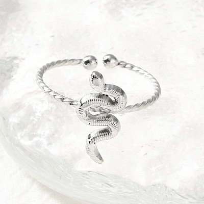 304 Stainless Steel Cuff Rings for Women LS-RJEW-B118-01P-1