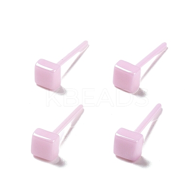 Hypoallergenic Bioceramics Zirconia Ceramic Square Stud Earrings EJEW-Z023-07A-1