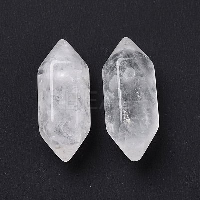 Natural Quartz Crystal Double Terminal Pointed Pendants G-C007-02A-14-1