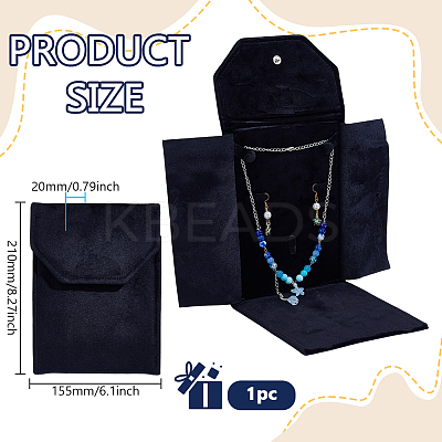 Velvet Jewelry Storage Bags with Flip Lid AJEW-WH0609-435A-1