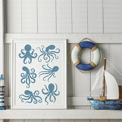 PET Hollow Out Drawing Painting Stencils DIY-WH0693-097-1