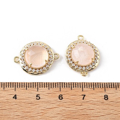 Natural Rose Quartz Faceted Connector Charms G-H323-03G-15-1