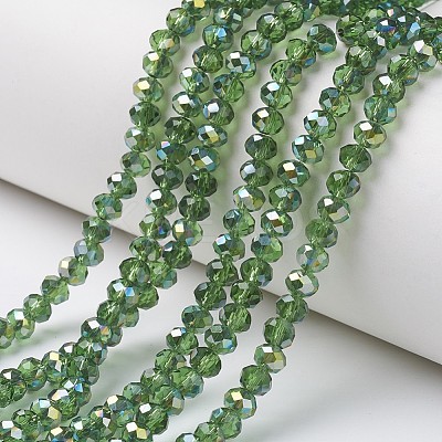 Electroplate Transparent Glass Beads Strands LS-EGLA-A034-T4mm-S10-1