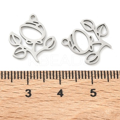 Hollow 201 Stainless Steel Pendants STAS-F337-10F-P-1