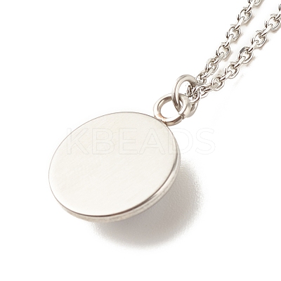 Non-Tarnish Stainless Steel Evil Eye Pendant Necklace for Women NJEW-JN03893-1
