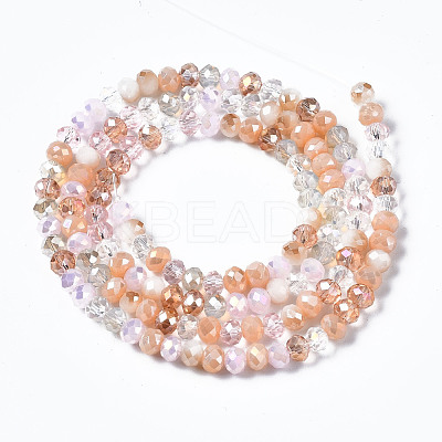 Electroplate Glass Beads Strands X-EGLA-T020-12E-1