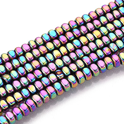 Electroplated Synthetic Non-magnetic Hematite Beads Strands G-T139-61F-1