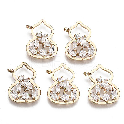 Brass Micro Pave Cubic Zirconia Pendants KK-R111-070-B01-1
