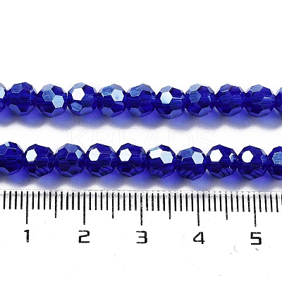 Electroplate Transparent Glass Beads Strands EGLA-A035-T6mm-A06-1